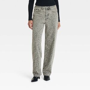 Universal Thread Leopard Print Straight Leg Jeans